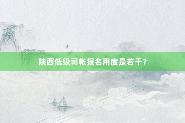 陕西低级司帐报名用度是若干？